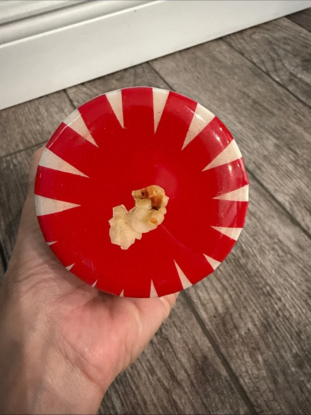 3D Popcorn Movie Tumbler 32 oz Stainless Classic Red White Stripe